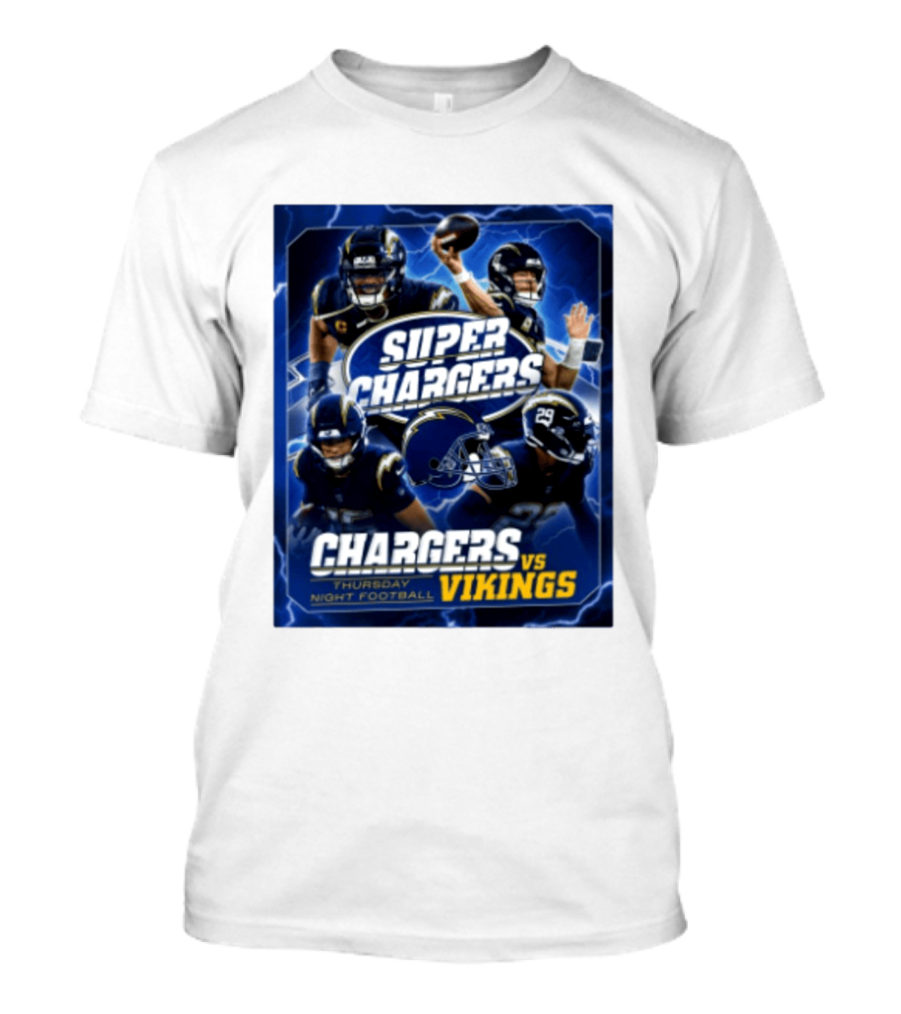 Super Chargers Vs Vikings Thursday Night Football 2025 T-Shirt