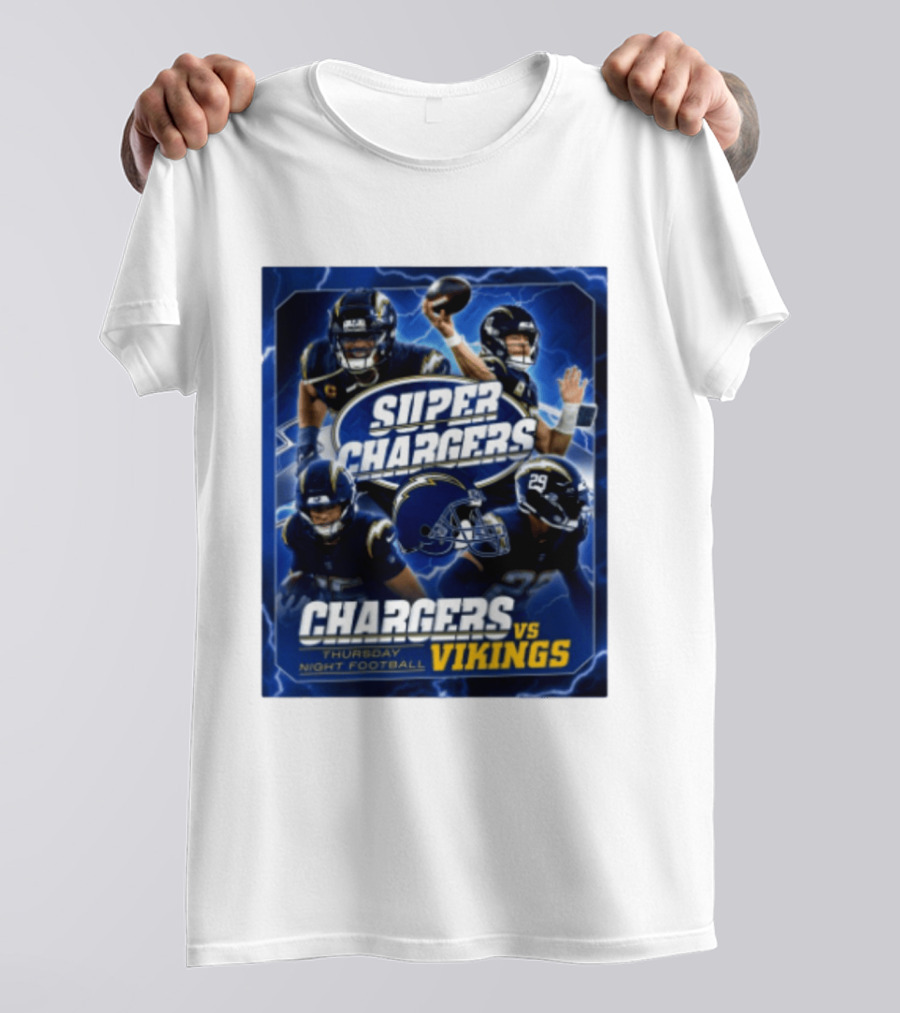 Super Chargers Vs Vikings Thursday Night Football 2025 T-Shirt