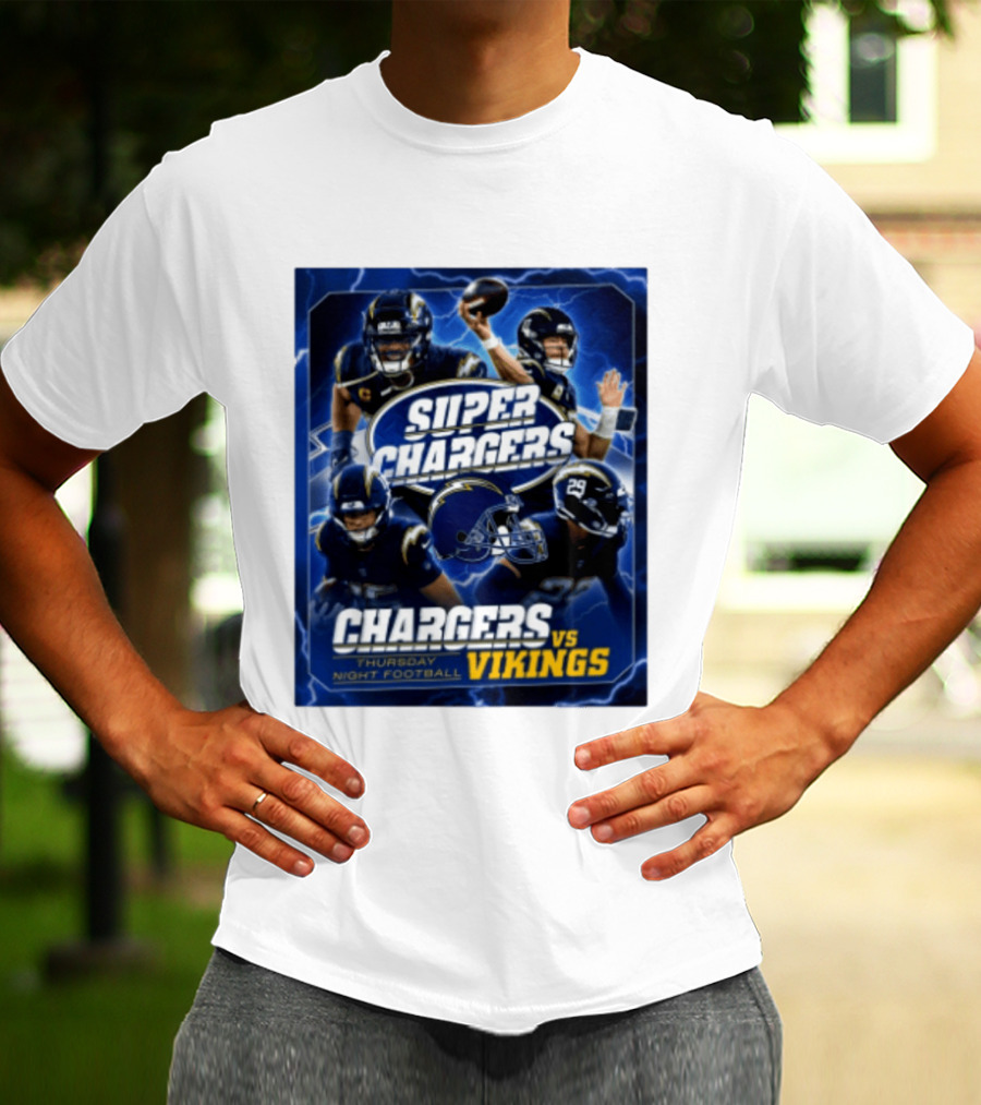 Super Chargers Vs Vikings Thursday Night Football 2025 T-Shirt