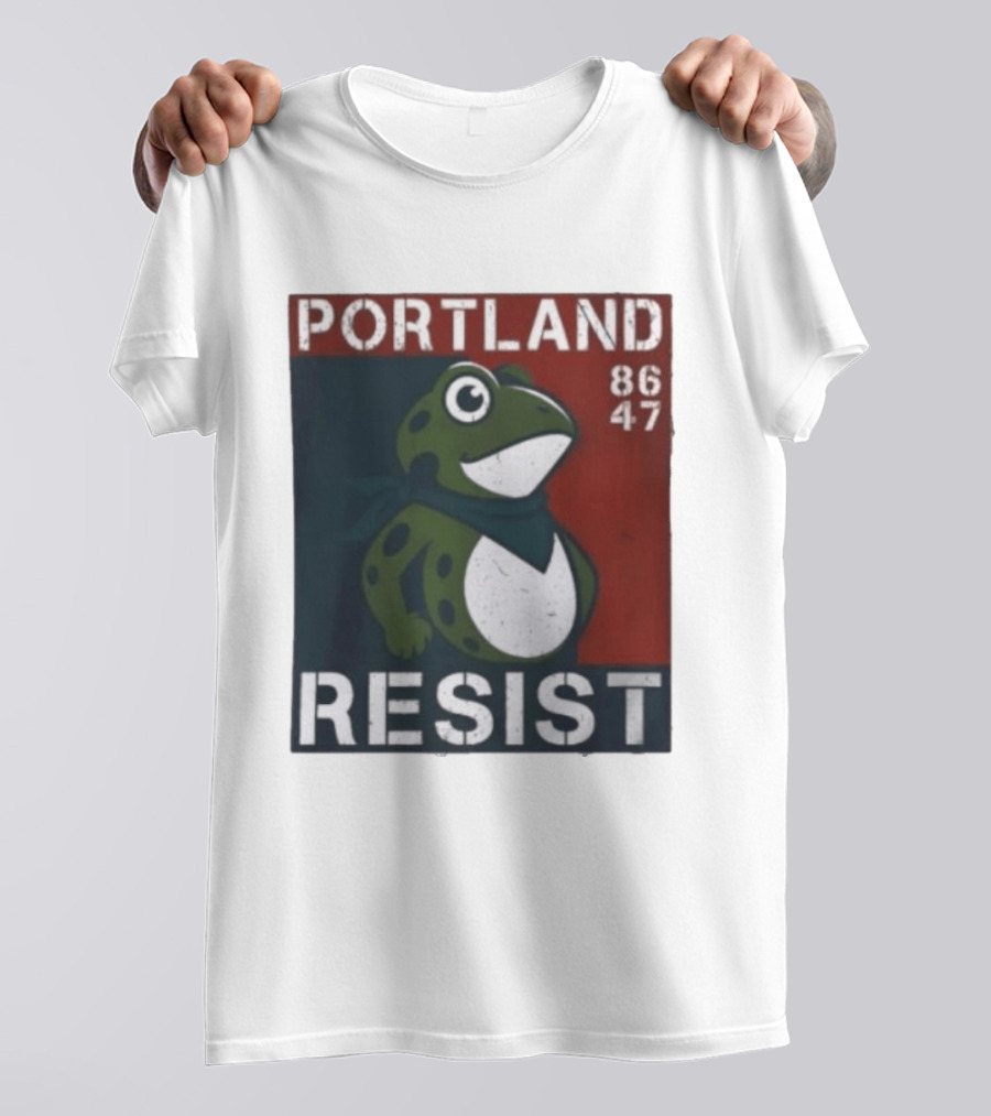 Portland Resist Frog 86 47 Protect The Frogs Trending Men T-Shirt