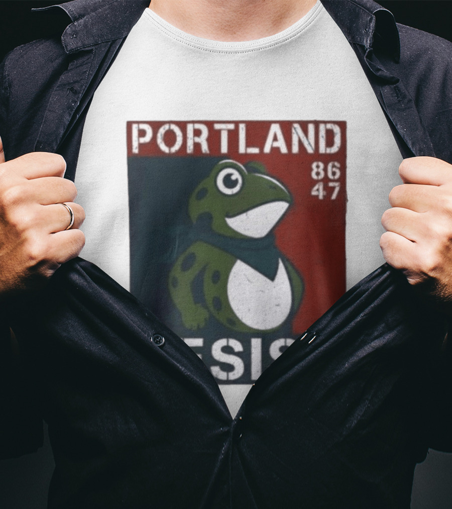 Portland Resist Frog 86 47 Protect The Frogs Trending Men T-Shirt