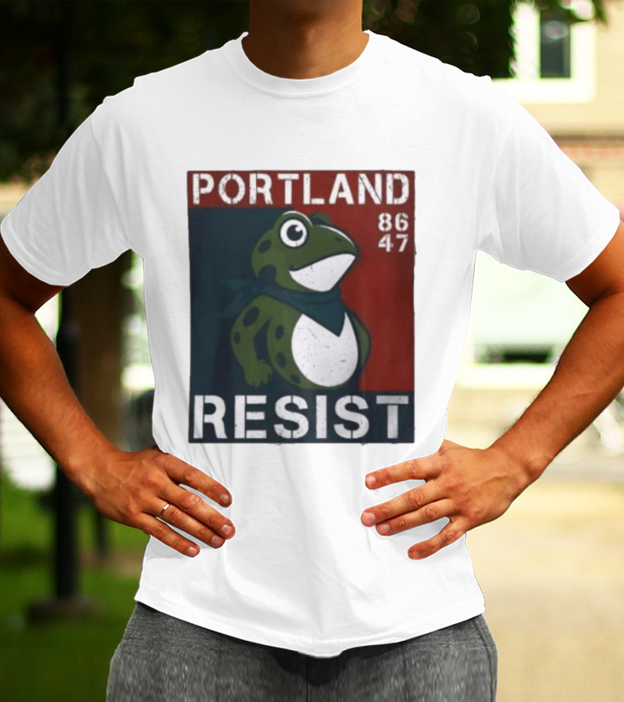 Portland Resist Frog 86 47 Protect The Frogs Trending Men T-Shirt