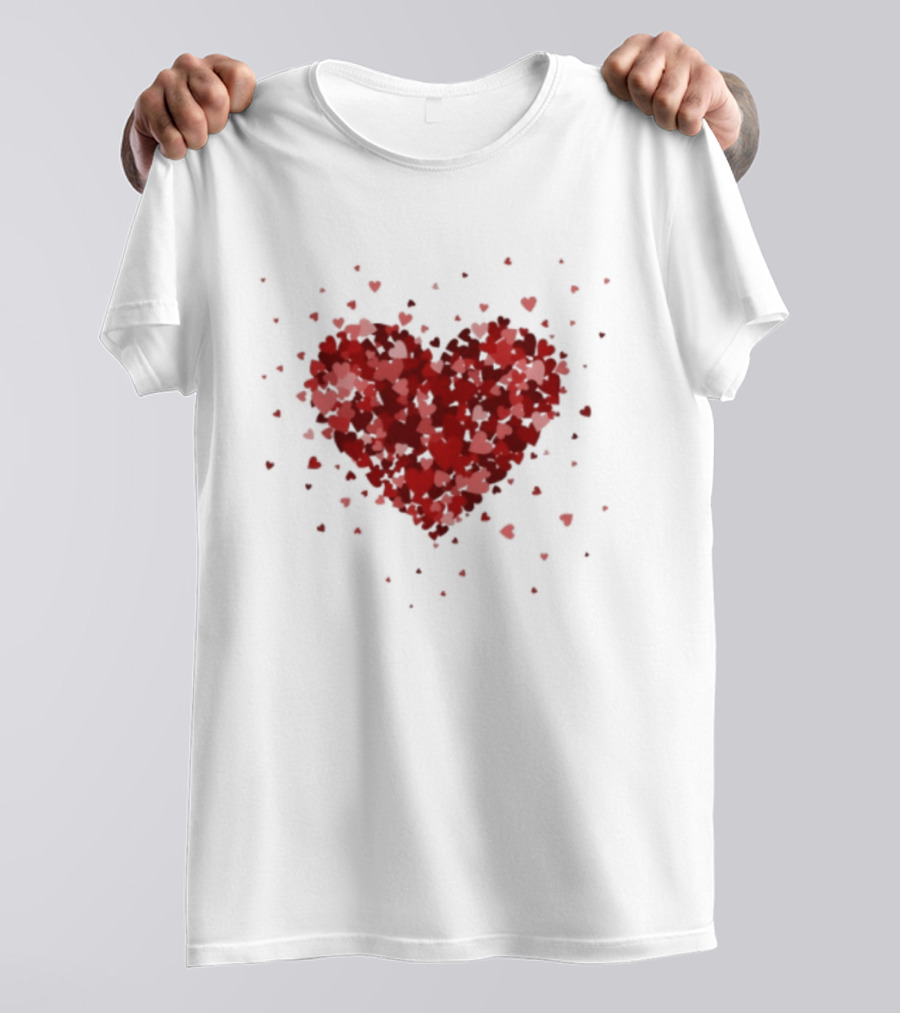 Romantic Valentine Tiny Hearts Xoxo Love T-Shirt