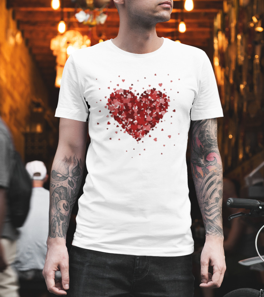 Romantic Valentine Tiny Hearts Xoxo Love T-Shirt