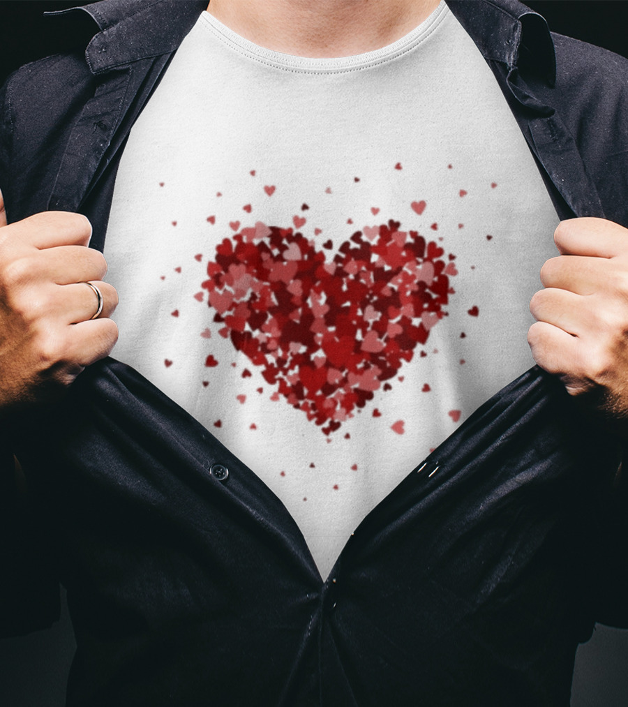Romantic Valentine Tiny Hearts Xoxo Love T-Shirt
