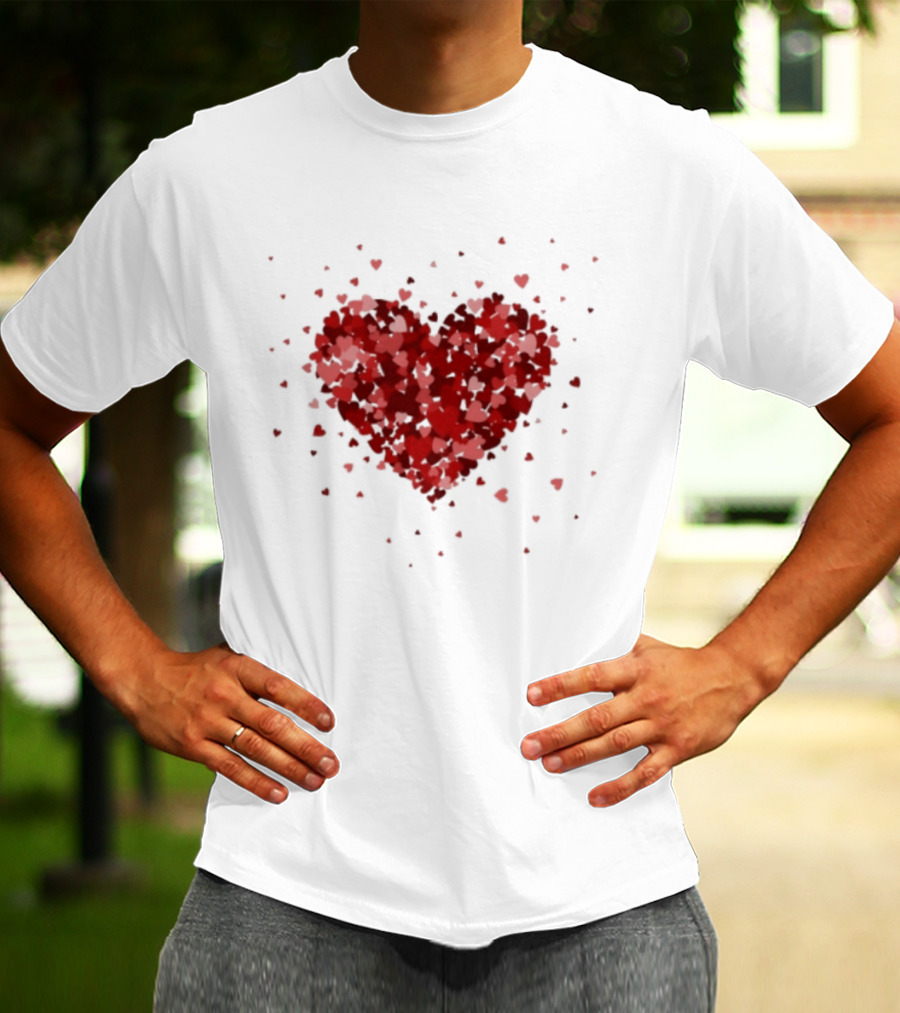 Romantic Valentine Tiny Hearts Xoxo Love T-Shirt