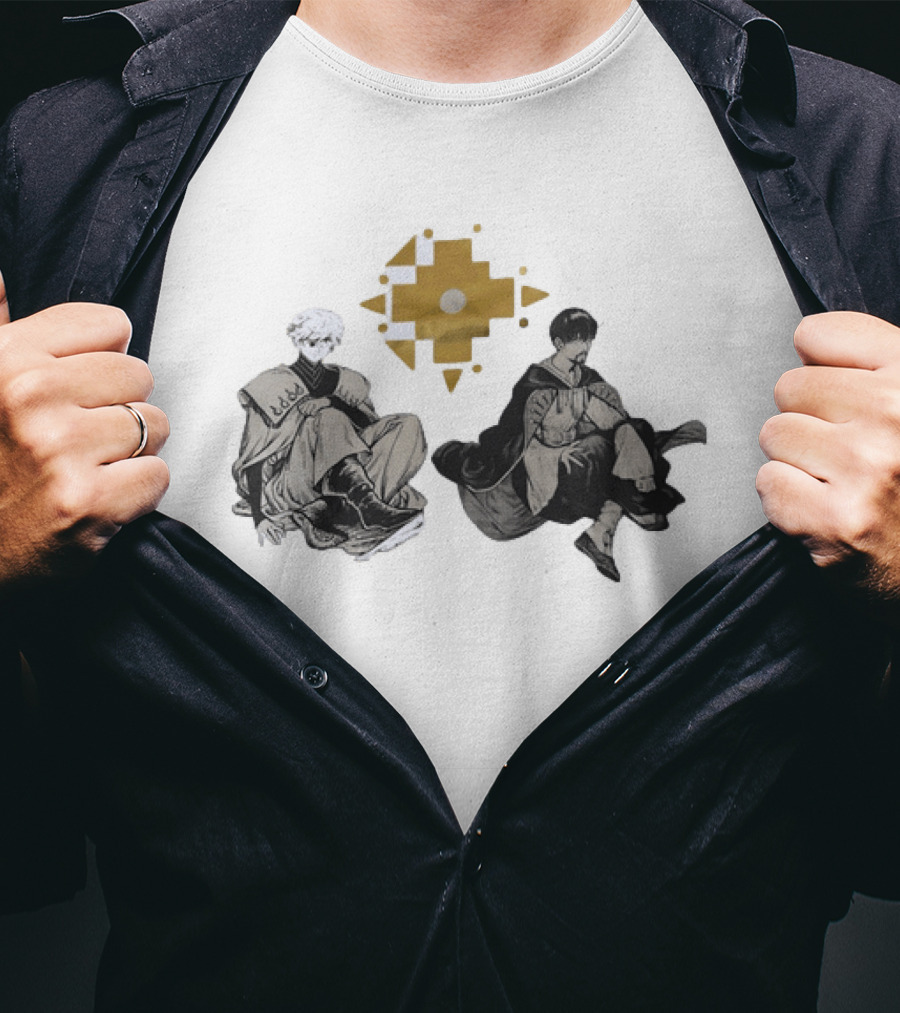 Witch Hat Atelier Character Art Featuring Stylish Outfits And Geometric T-Shirt