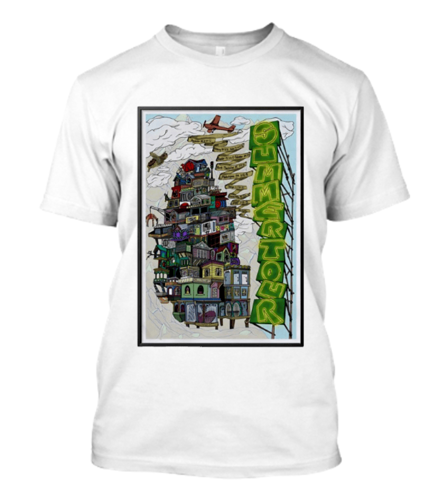 Phish Summer Tour 2025 With Signposts And Plane T-Shirt