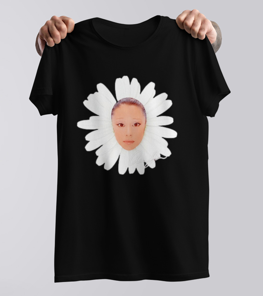Ariana Grande Daisy Flower Face With Signature T-Shirt