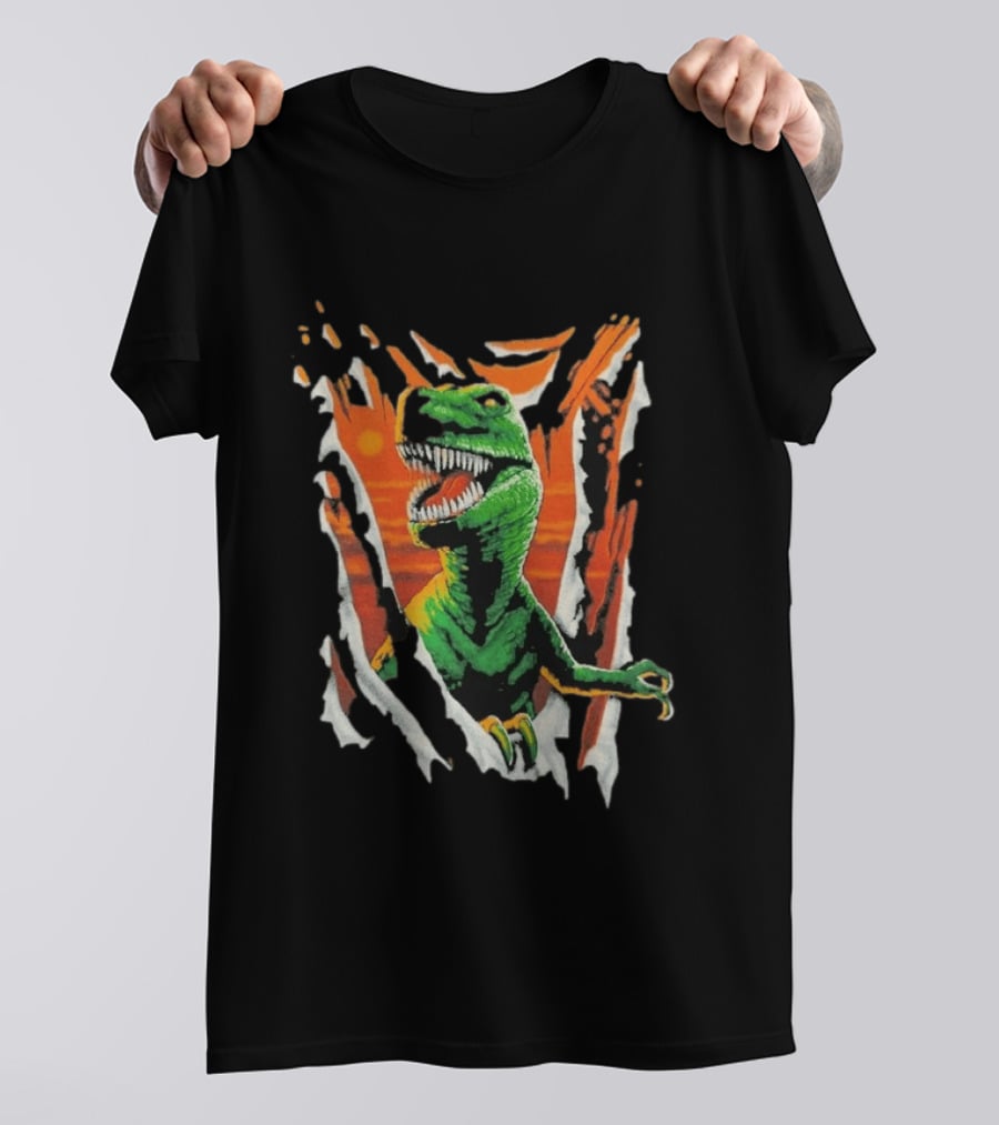 Liquid Blue Rex Dinosaur Jurassic Ripped Claw T-Shirt