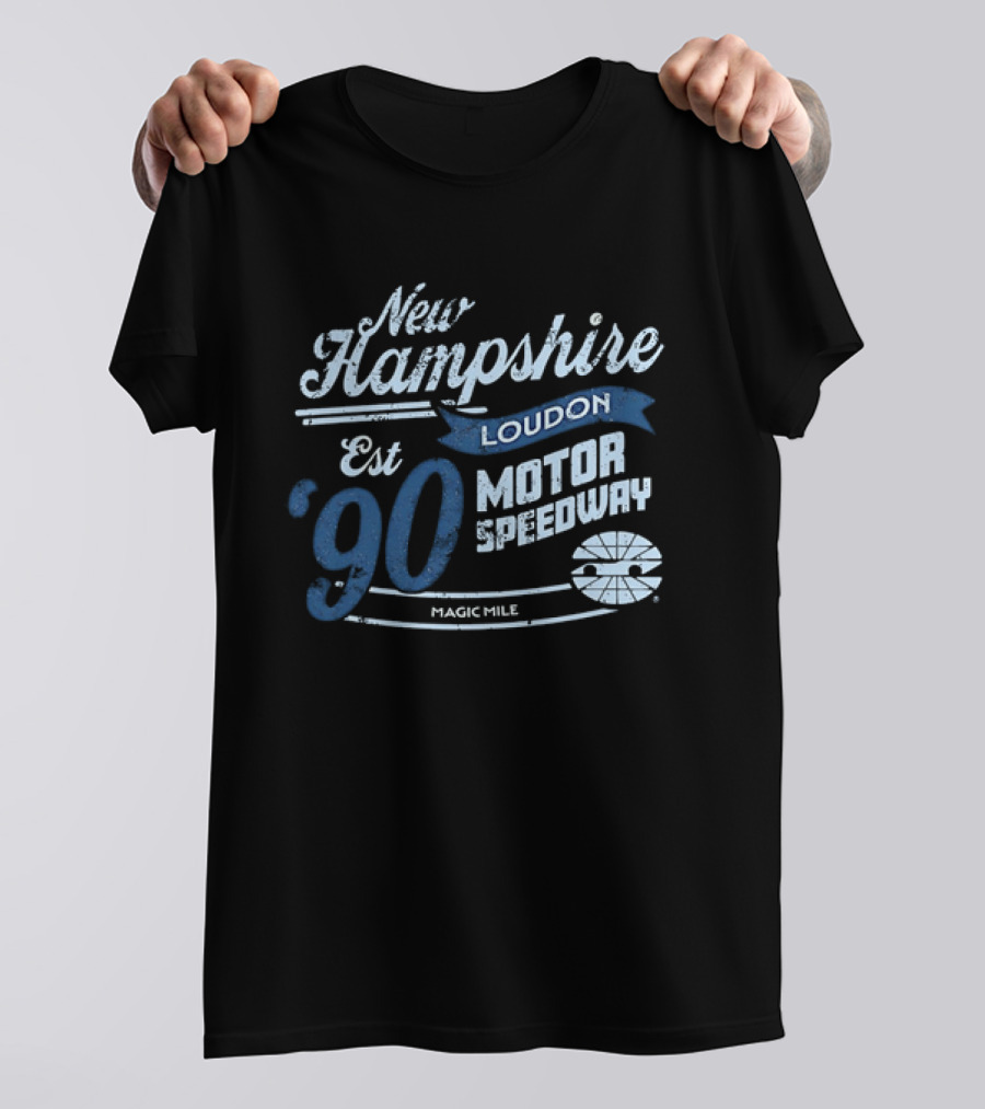 New Hampshire Loudon Motor Speedway Est 90 Magic Mile Racing T-Shirt