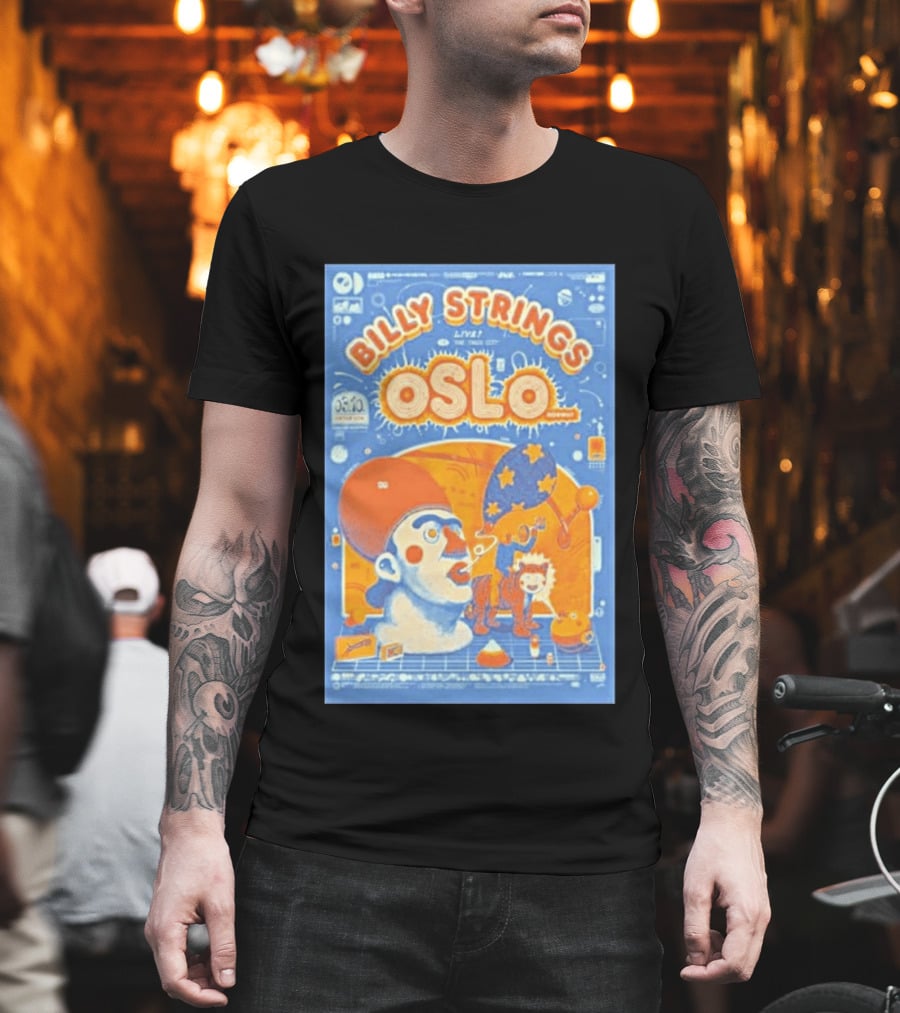 Billy Strings Live Oslo Norway 06.10 Tour Event T-Shirt