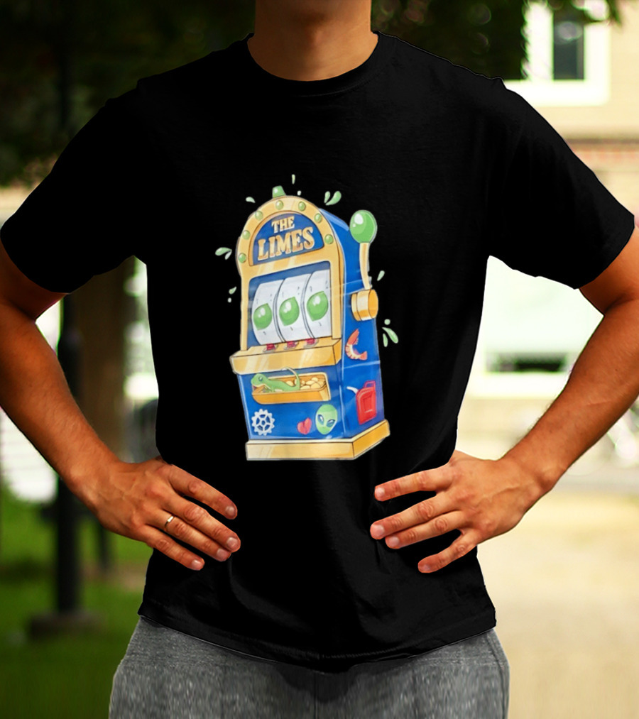 The Limes Slot Machine Gambling Casino With Aliens And Citrus T-Shirt