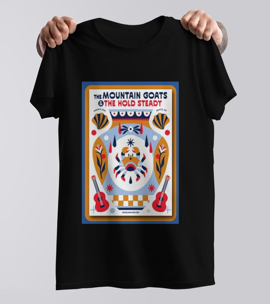 The Mountain Goats & The Hold Steady August 9 2026 Seattle Woodland Park Zoo Tour T-Shirt