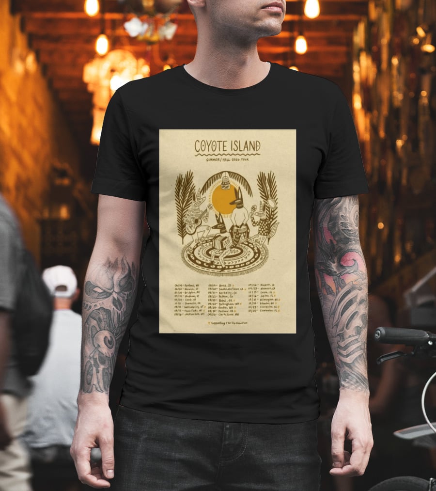 Coyote Island Summer Fall 2026 Tour Portland Boise Berkeley Petaluma T-Shirt