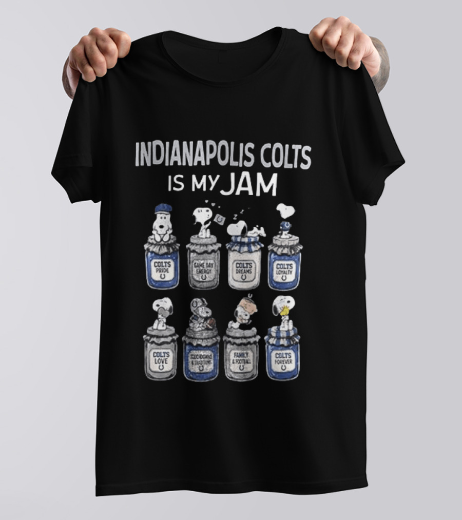 Indianapolis Colts Is My Jam Snoopy Colts Pride Family Forever T-Shirt