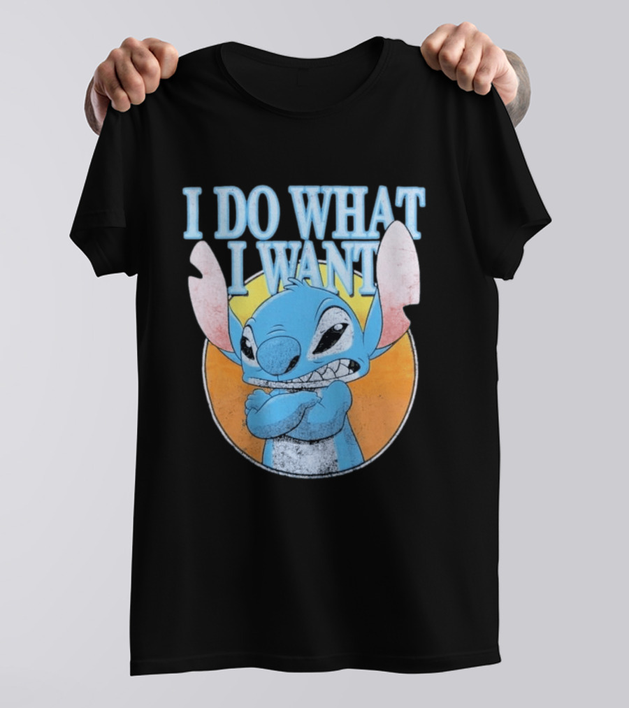 Disney Lilo And Stitch Men's Stitch I Do What I Want Vintage Look T-Shirt