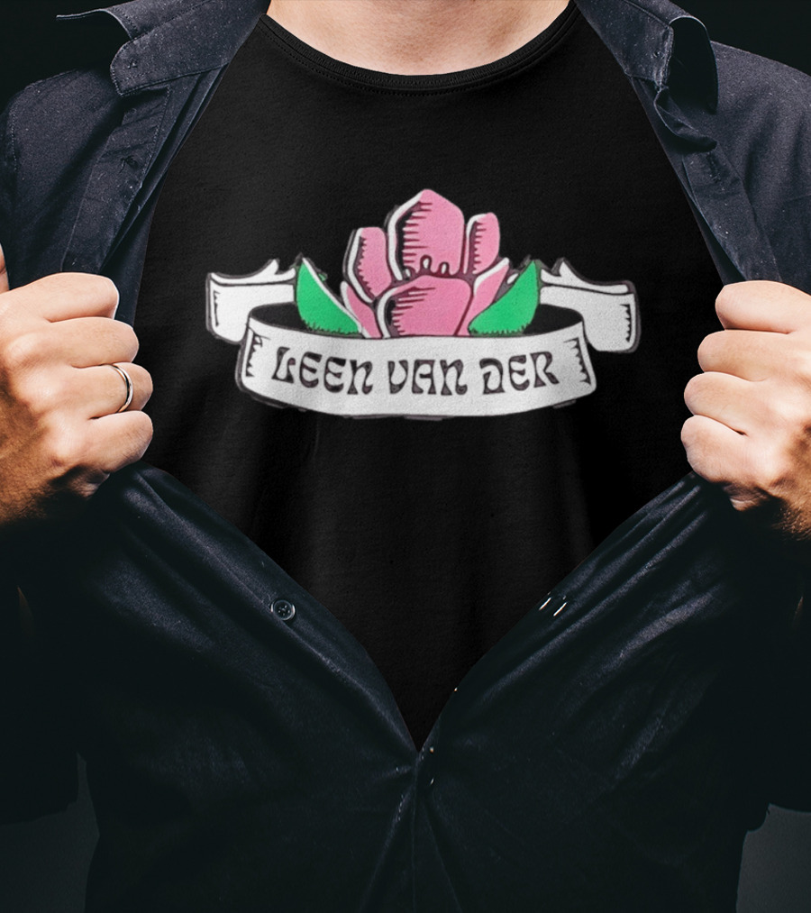 Leen Van Der Pink Flower Banner T-Shirt