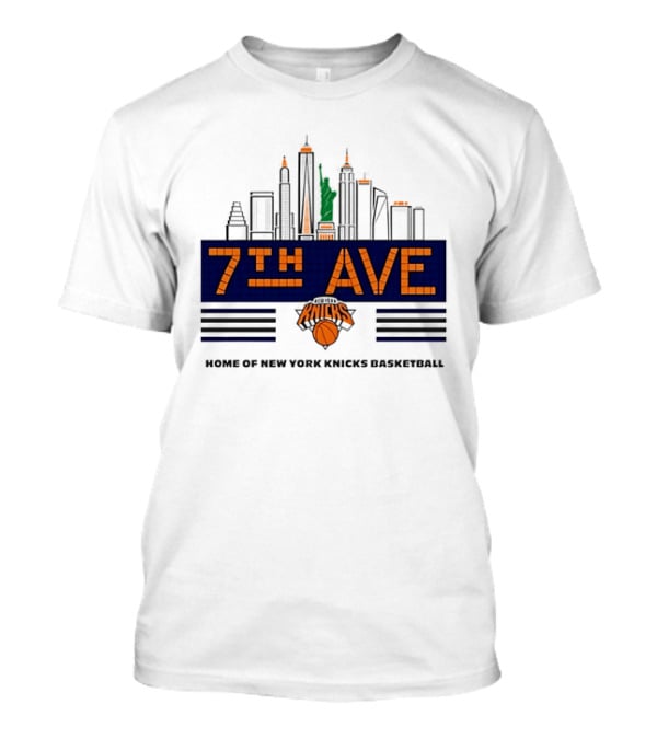 7th Ave New York Knicks Basketball Skyline T-Shirt