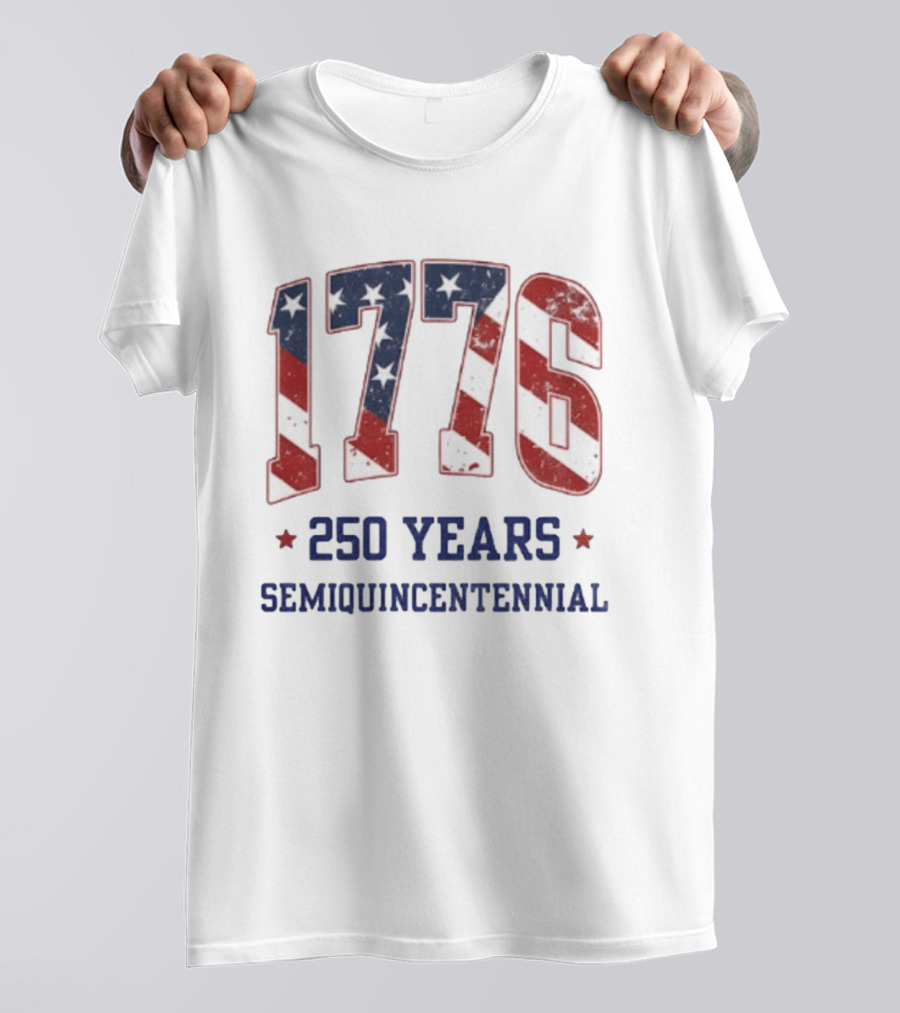 1776 250 Years Semiquincentennial American Flag Celebration T-Shirt