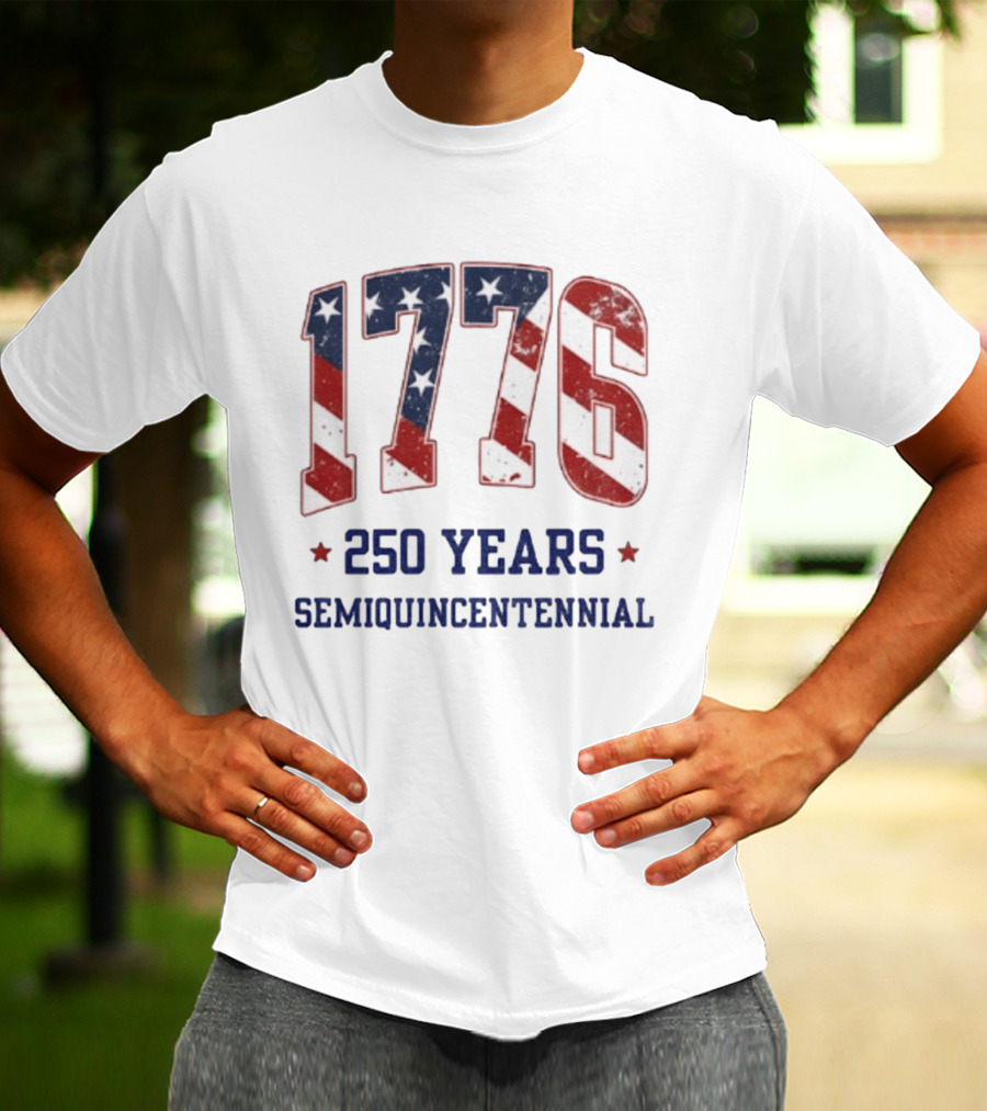 1776 250 Years Semiquincentennial American Flag Celebration T-Shirt