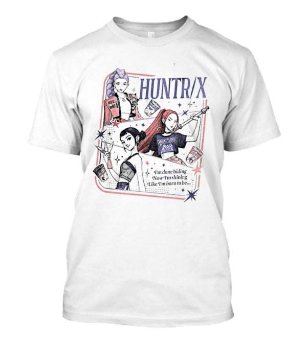 HUNTR/X Anime Demon Hunter Trio Featuring Mira Rumi Zoey T-Shirt