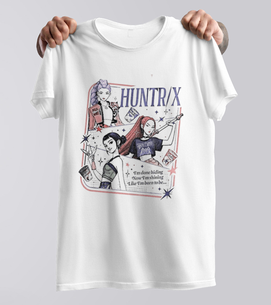 HUNTR/X Anime Demon Hunter Trio Featuring Mira Rumi Zoey T-Shirt