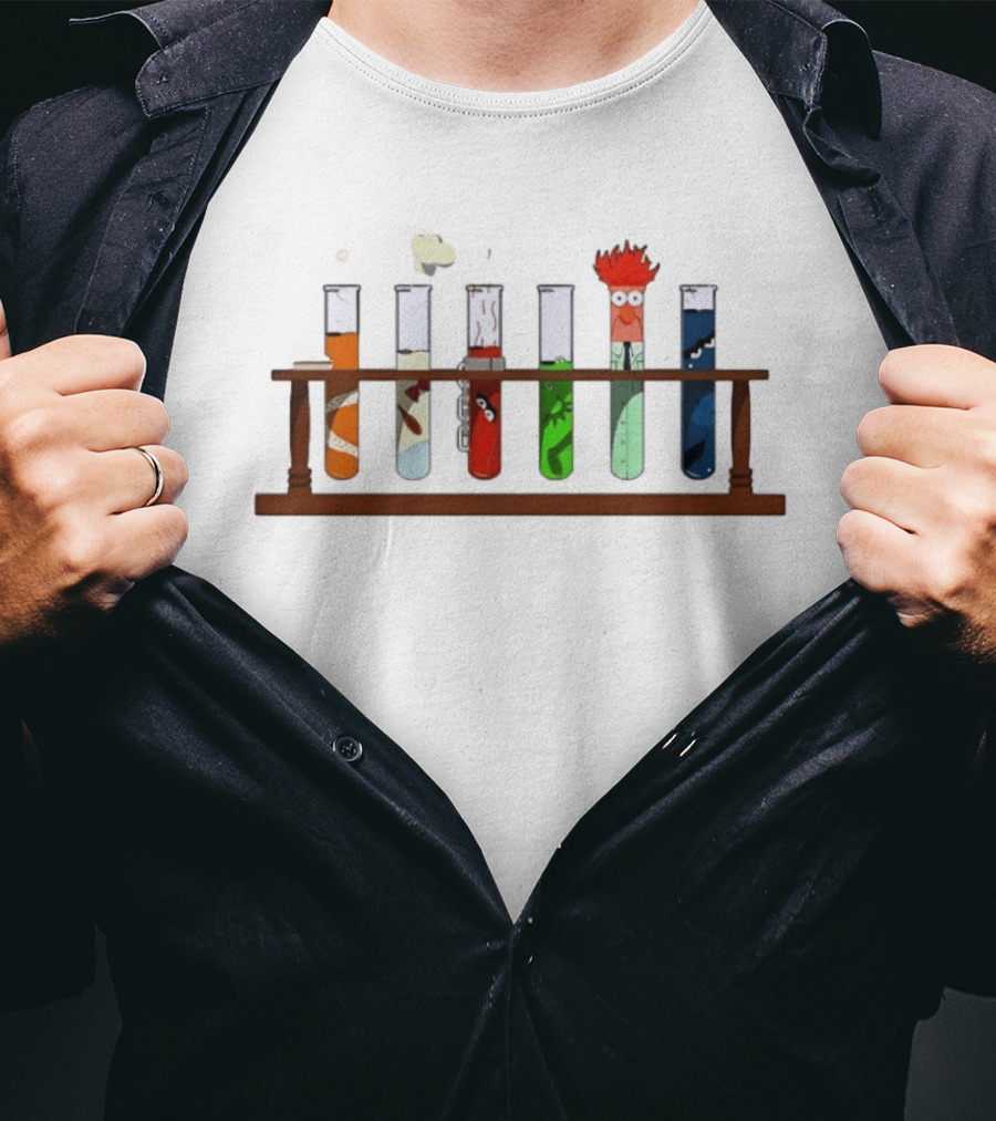 Beaker The Muppets Lab Test Tubes Rack Chemistry Experiment T-Shirt