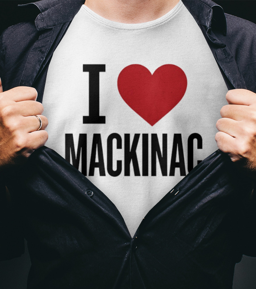 I Love Mackinac Michigan Travel Vacation T-Shirt