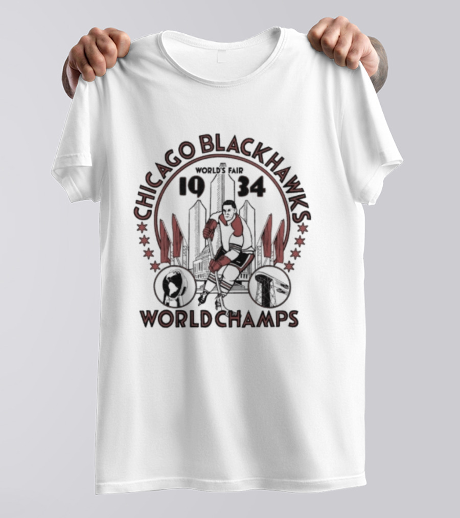 Chicago Blackhawks 1934 World Champs World's Fair Homage T-Shirt