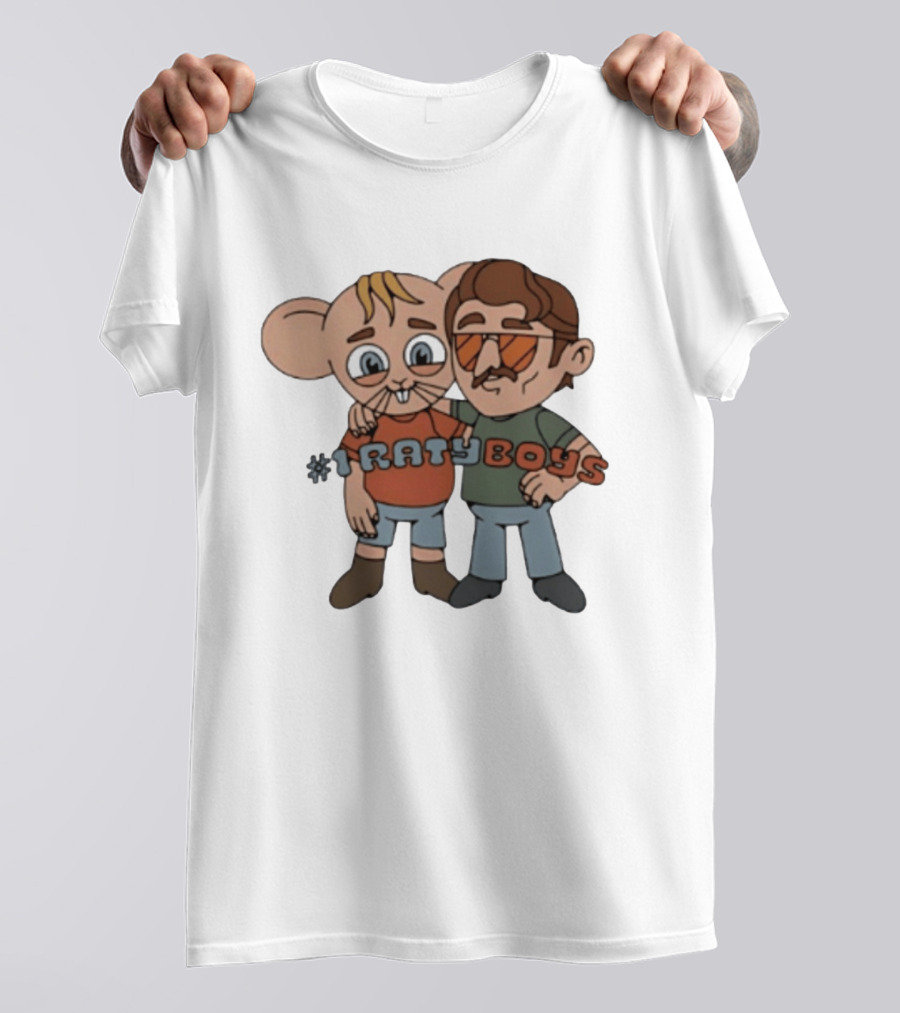 Ratyboys Cartoon Characters With Mouse And Sunglasses Duo T-Shirt