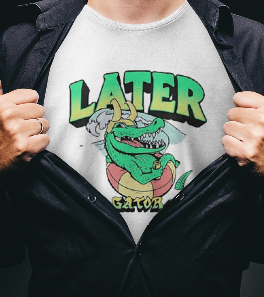 Later Gator Loki Alligator Marvel Disney Plus Floating Relaxation T-Shirt