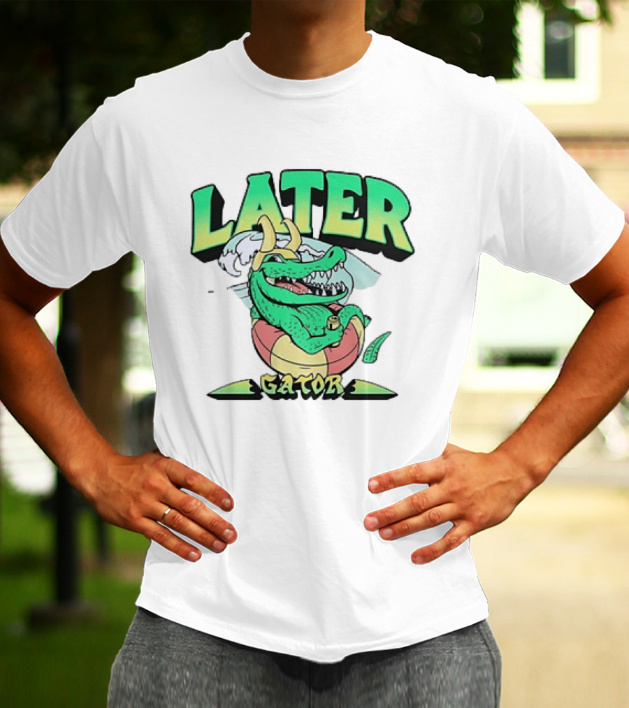 Later Gator Loki Alligator Marvel Disney Plus Floating Relaxation T-Shirt