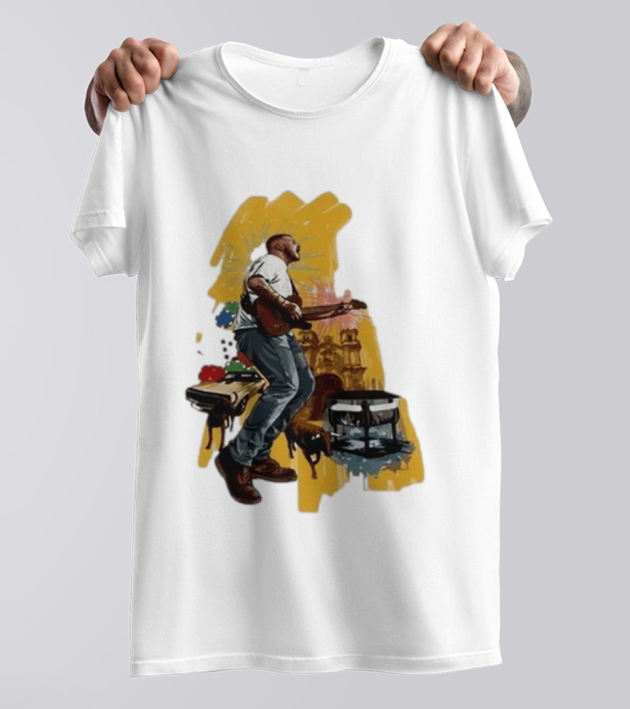 Zach Bryan Salt Lake City Utah August 7 2026 Tour Guitar Performance T-Shirt