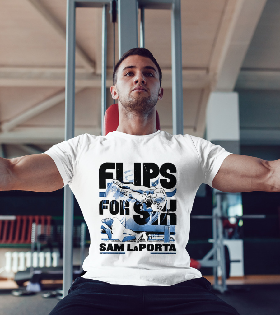 Sam Laporta Flips For Six Detroit Football T-Shirt