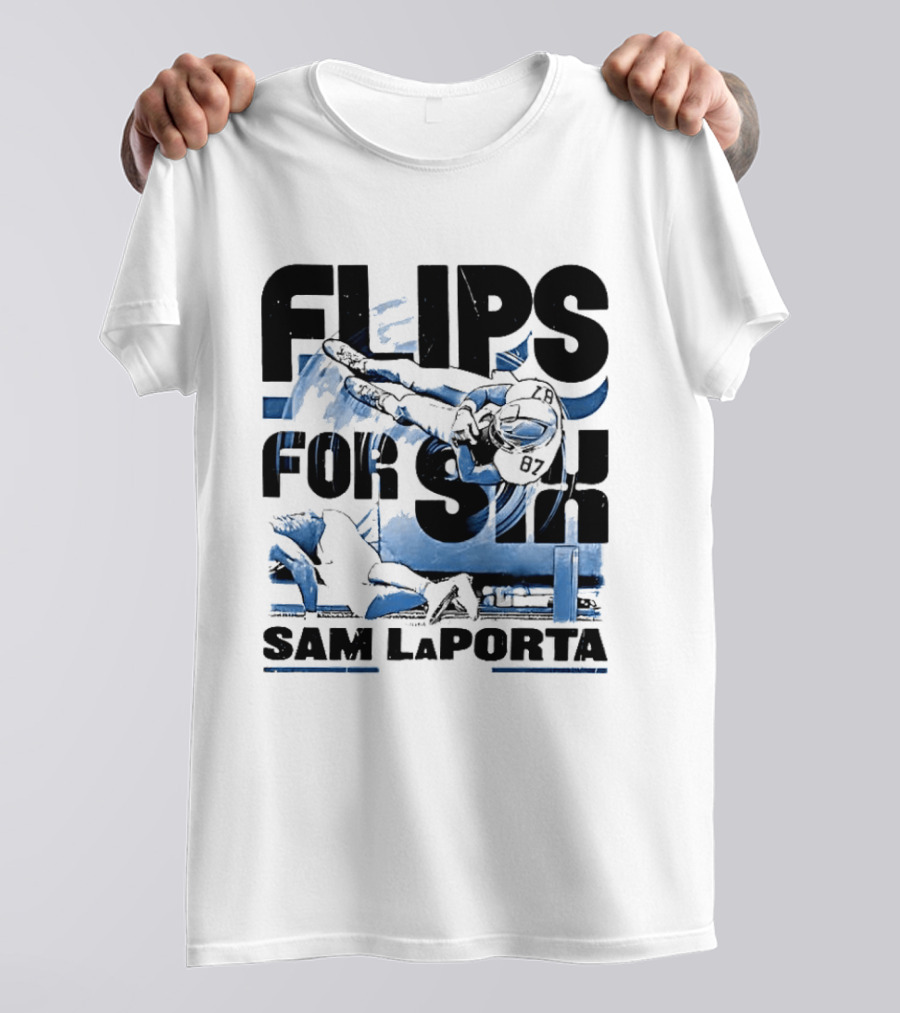 Sam Laporta Flips For Six Detroit Football T-Shirt