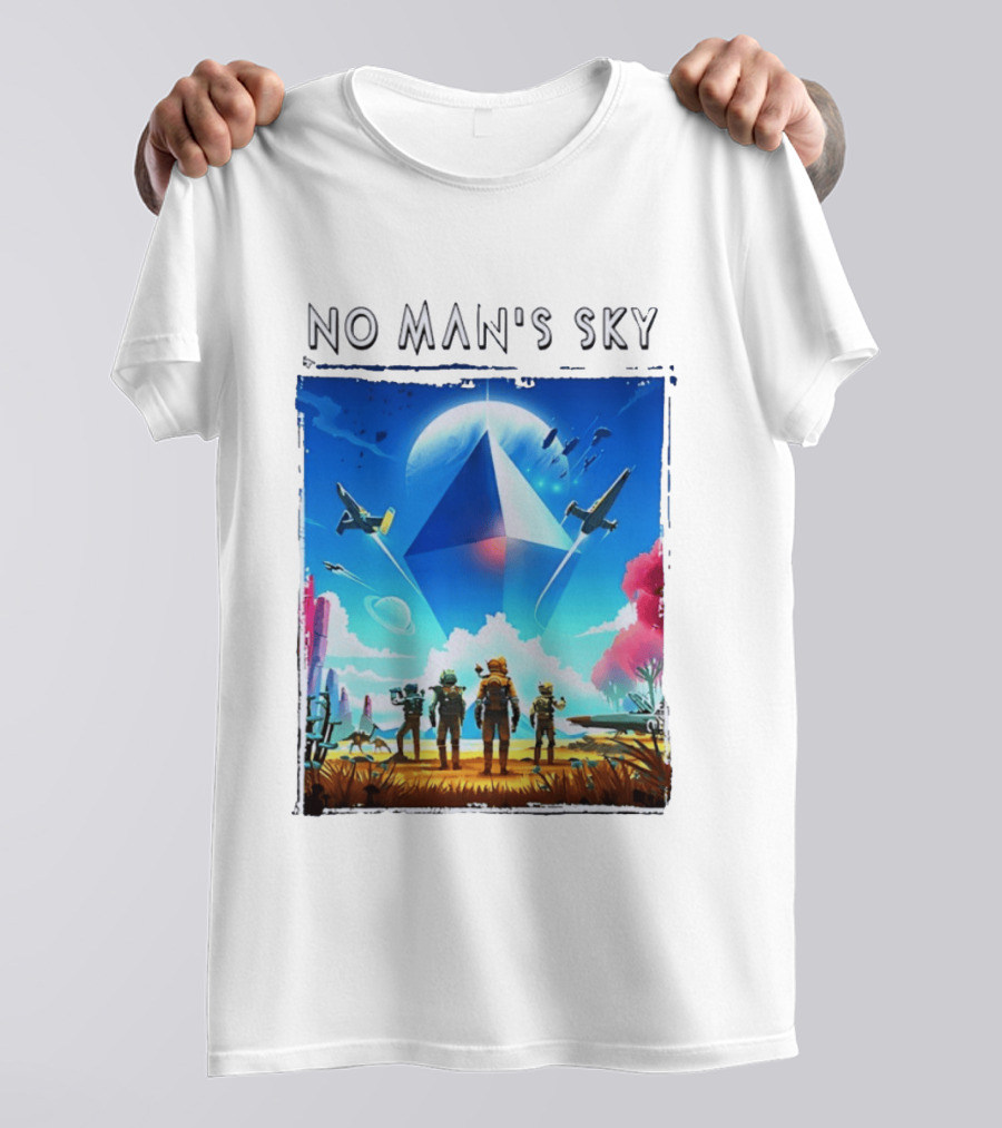 No Man's Sky Adventure With Spacecrafts And Explorers T-Shirt