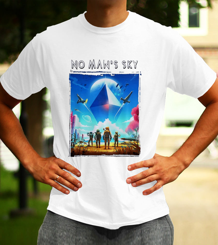 No Man's Sky Adventure With Spacecrafts And Explorers T-Shirt