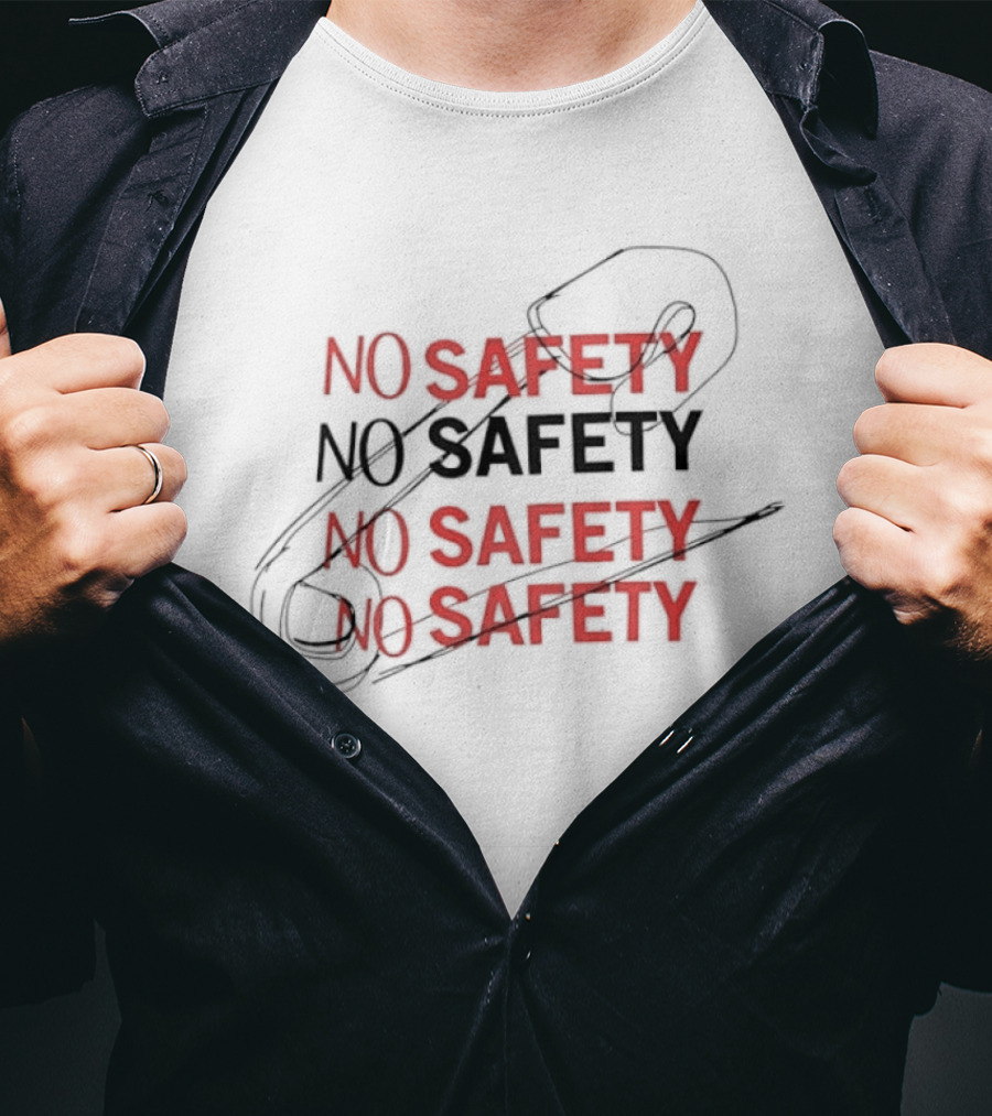 No Safety Pop Up With Safety Pin T-Shirt
