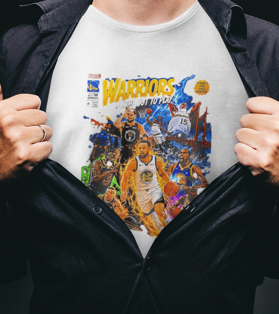 Golden State Warriors Come Out To Play Comic Book Marvel Oracle Arena T-Shirt