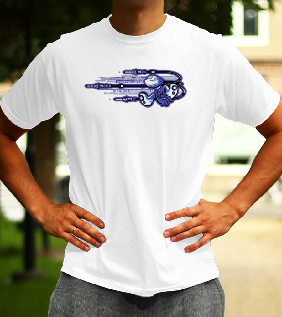 Techno Virus Digitalvirus No1 Cyber Character With Circuit T-Shirt