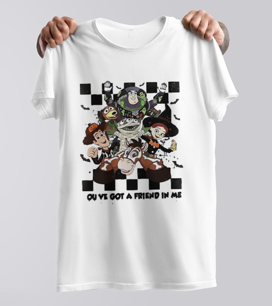 Toy Story Halloween Mashup You've Got A Friend In Me Buzz Woody Jessie Slinky Bullseye T-Shirt