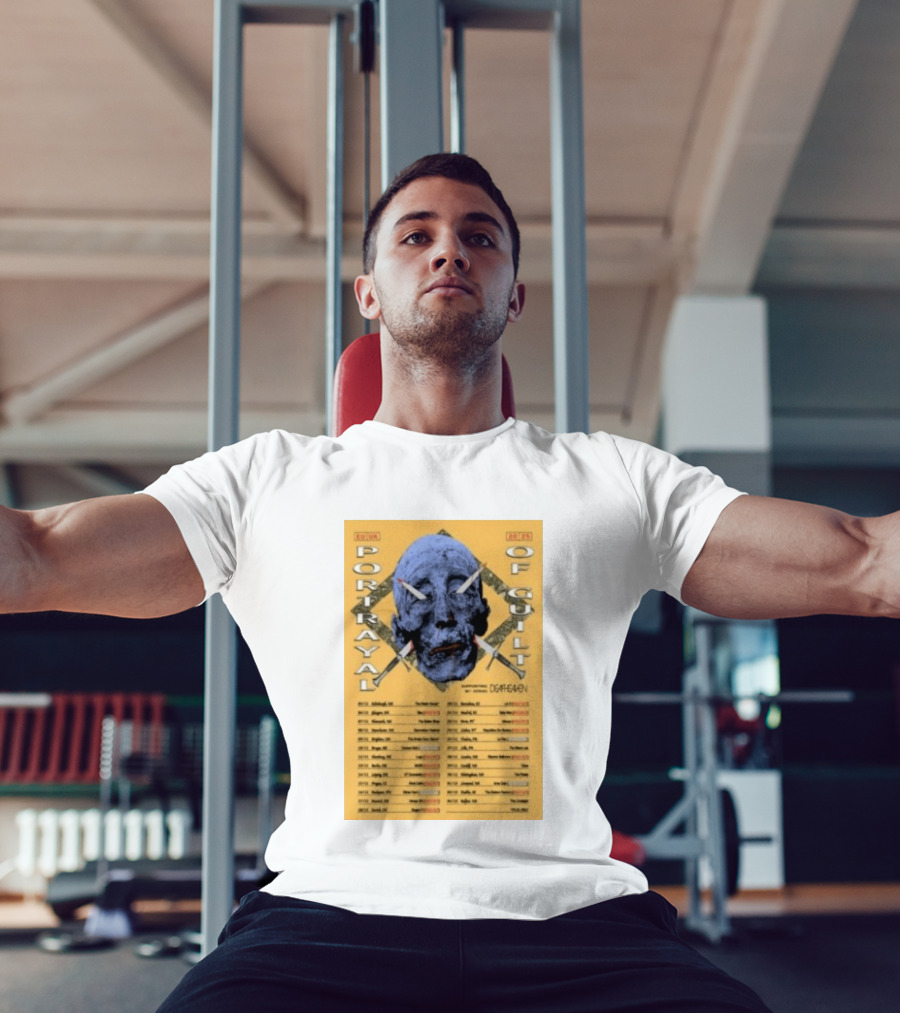 Portrayal Of Guilt Europe Tour 2025 Featuring Deafheaven Dates And Locations T-Shirt