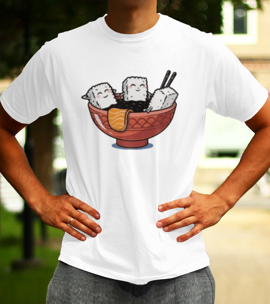 Original Sushi Relax Soaking In Soy Sauce Bowl T-Shirt