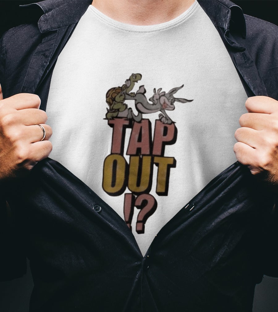 Turtle And Rabbit Tap Out Wrestling Match Showdown T-Shirt