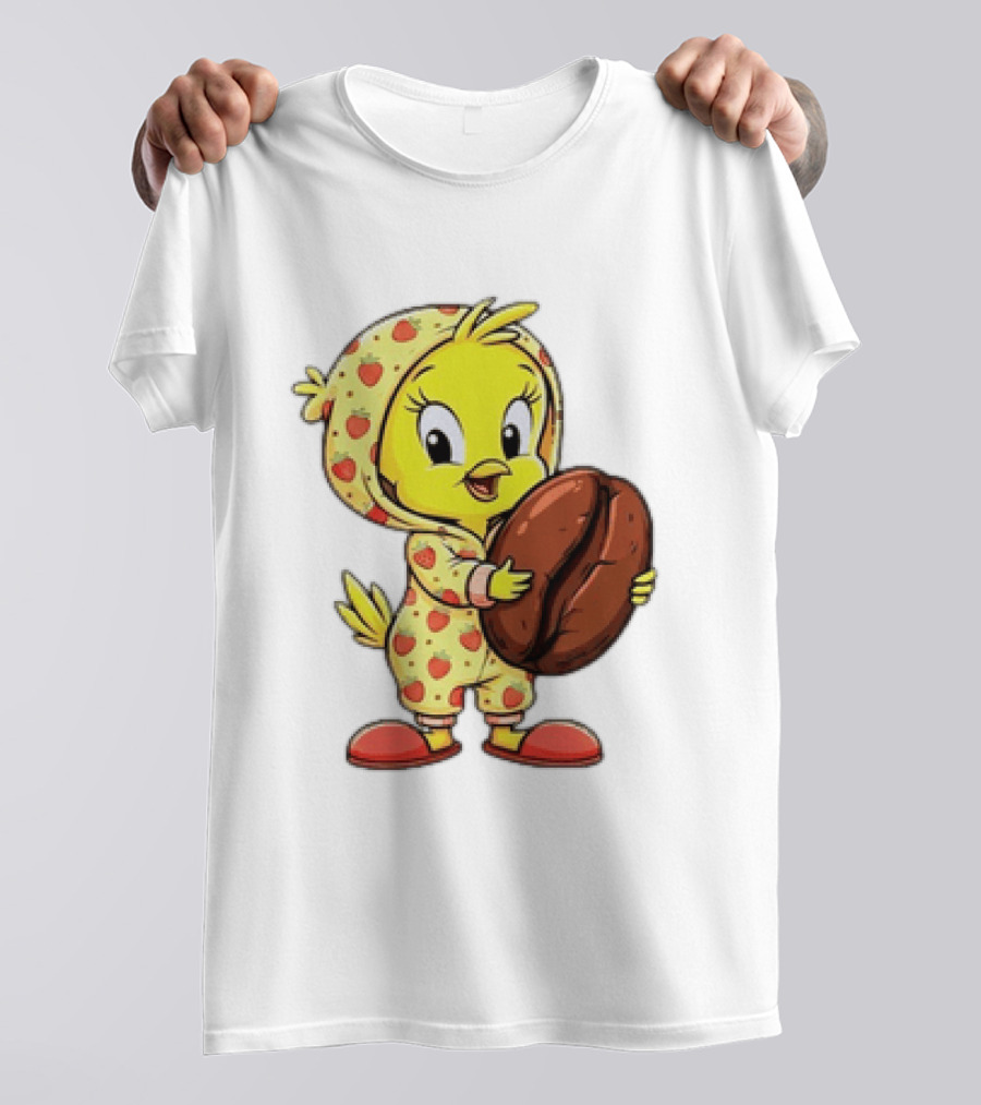 Tweety Coffee I Haven't Lost My Mind Half Of It Just Wandered Off Pajamas With Strawberry Onesie And Coffee Bean T-Shirt