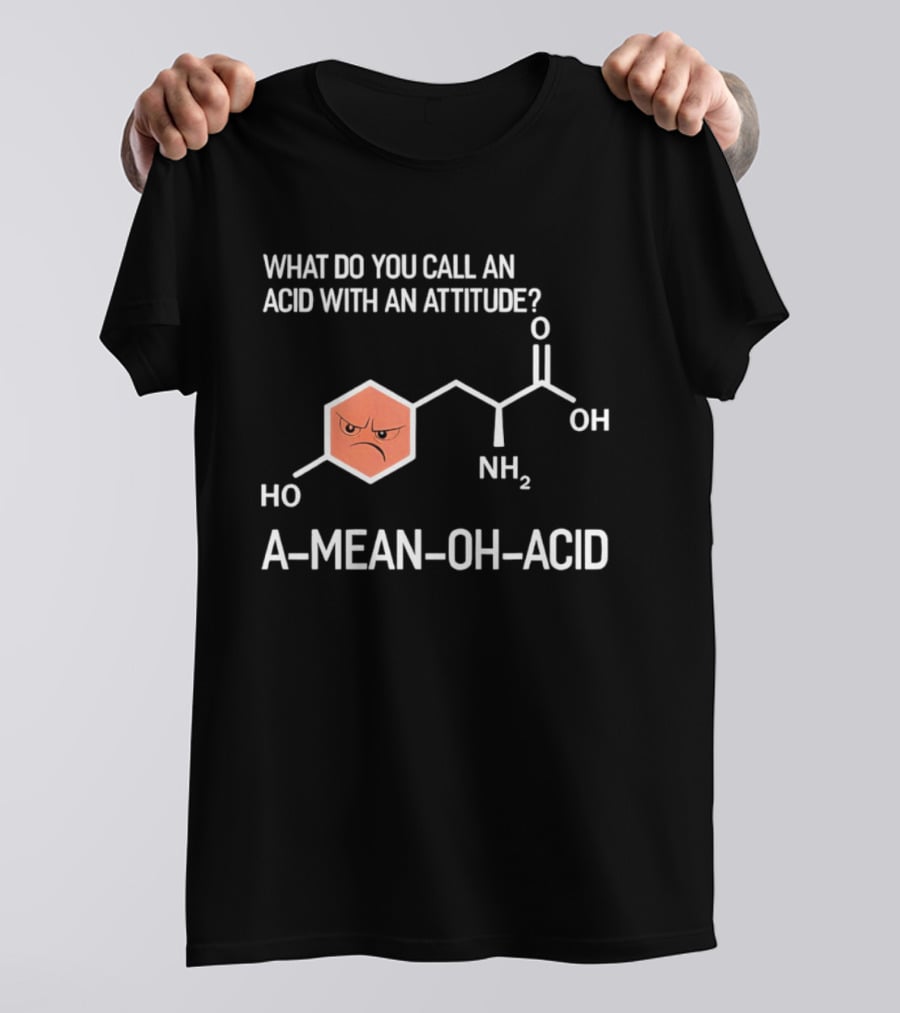 What Do You Call An Acid With An Attitude A Mean Oh Acid Chemistry Pun T-Shirt
