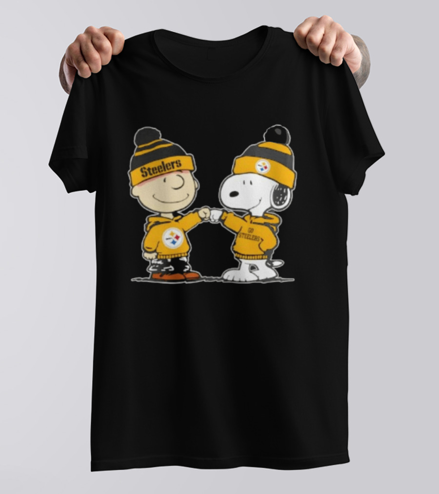 Charlie Brown Snoopy Steelers Best Friends Team Spirit T-Shirt
