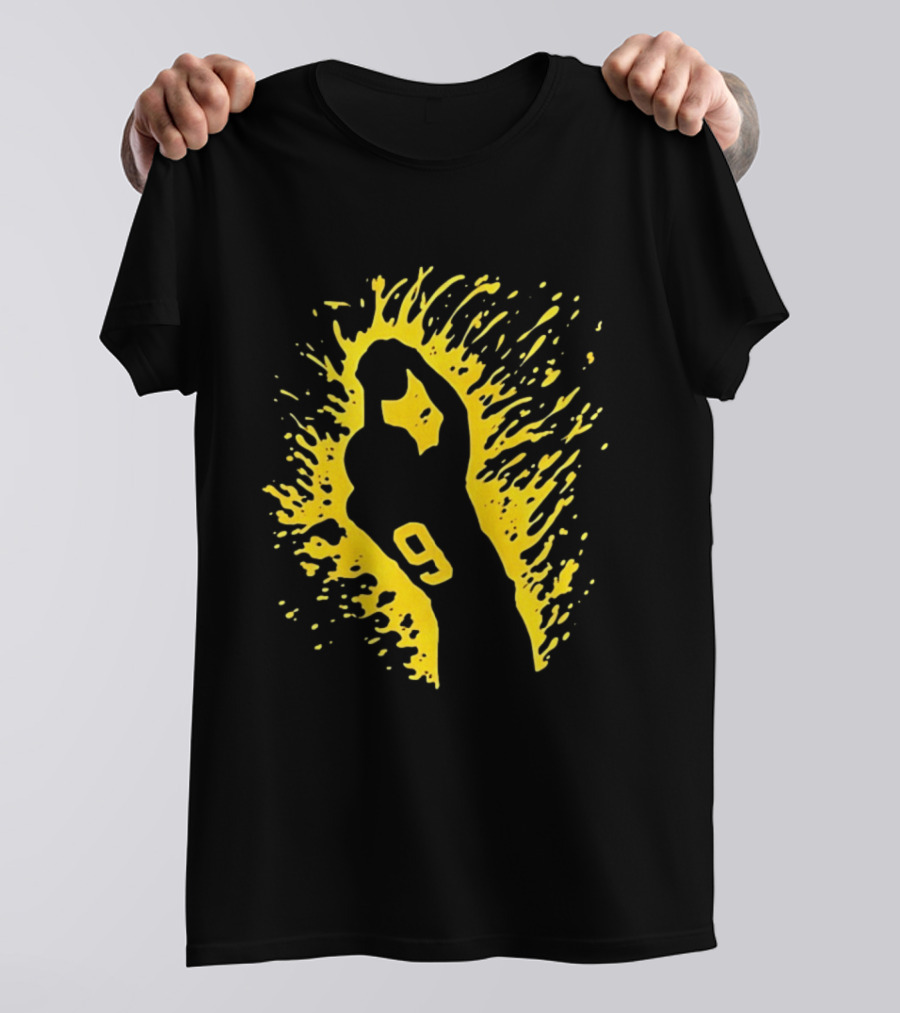 Josh Jacobs Number 9 Football Splash T-Shirt