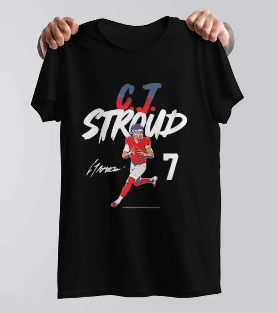 CJ Stroud Houston Number 7 Football Fan Gear T-Shirt